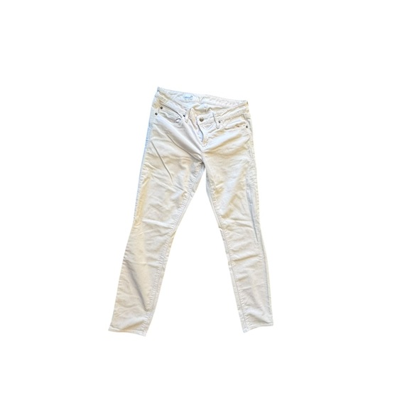 GAP 1969 ALWAYS SKINNY CREAM  CORDUROY CHINO PANTS WOMENS SIZE 28 - Picture 1 of 4